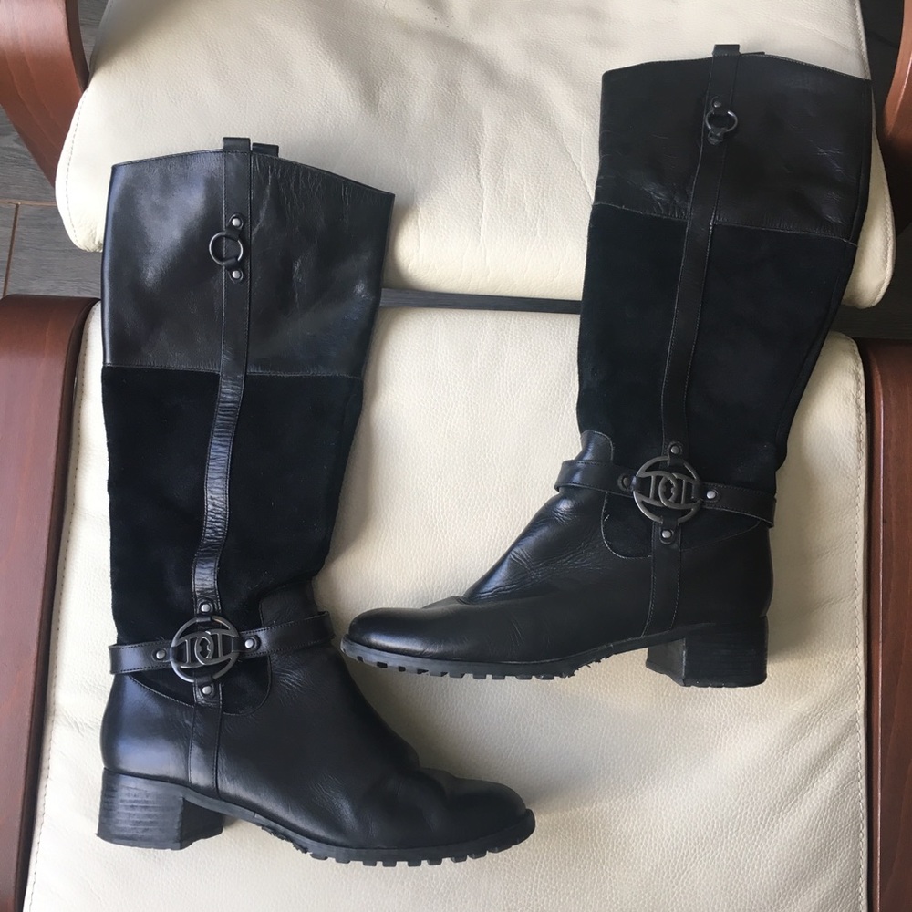 Leather & Suede Riding Boots